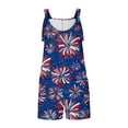 thumbnail image 5 of Nuoqisi Short Rompers for Women Summer Sleeveless Jumpsuit Loose Spaghetti Strap Overalls with Pockets, 5 of 6