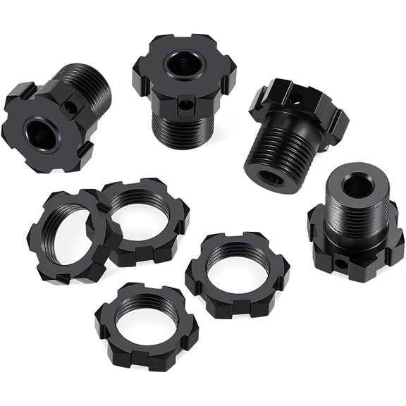 RCLIONS 14mm to 17mm Adjustable Wheel Hex Hub Adapters for 1/10 RC Monster Truck