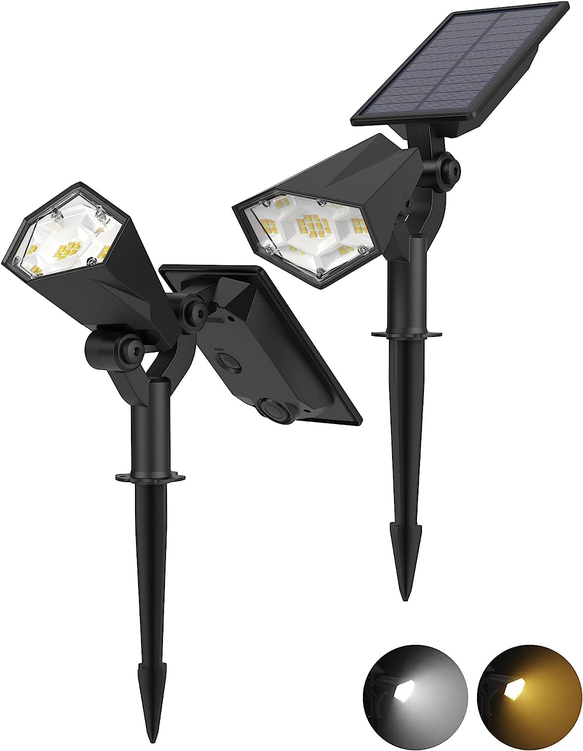 JACKYLED Solar Spotlights Outdoor, Solar Landscape Light with 26 Bright