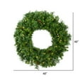 thumbnail image 4 of Vickerman 48" Cheyenne Pine Wreath 200 Warm White LED, 4 of 4