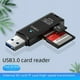 thumbnail image 2 of Lector de tarjetas USB 3.0 de alta velocidad, multifunción, todo en uno, convertidor de tarjetas de memoria SD y TF, lector de tarjetas para cámara montado en vehículo, 2 of 5