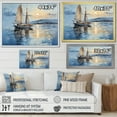 thumbnail image 4 of Designart "Reflecting on Sailing Boats I" Nautical & Beach Floater Framed Wall Art Print, 4 of 7