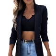 thumbnail image 1 of Vedolay Suit Jacket Women's Casual Lapel Single Long Sleeve Office Work Suit Jacket,Black XXL, 1 of 4