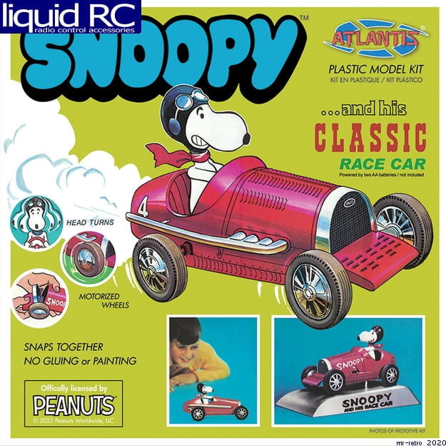 Atlantis Models AANM6894 Snoopy & His Race Car Plastic Figures