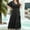 A0810-Black, variant on QUINDOS Dresses for Women Sundress Casual Short Sleeve V-neck Plus Size Dresses Summer Wrap Polka Dot Flowy Long Midi Dresses for Women