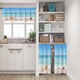 thumbnail image 6 of 36 Inch Kitchen Curtains Summer Beach Window Curtains and Valances Set of 3, Sea Shells Starfish Shore Sun Short Tier Curtain, Vintage Small Kitchen Decor, 6 of 6