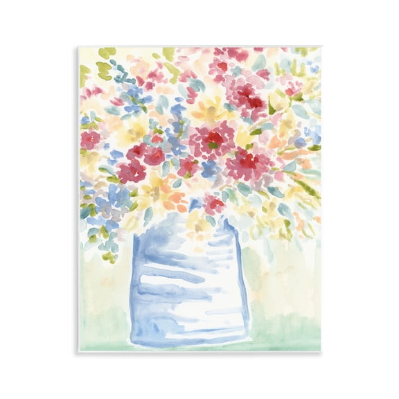 Stupell Industries Soft Country Blossoms Plants & Flowers Painting Unframed Art Print Wall Art, 11 x 14