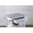 thumbnail image 4 of Boraam 50661 Hennington Kitchen Cart with Stainless Steel Top - White Wash, 4 of 6