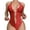 Red, variant on New Erotic Lingerie Plus Size Erotic Lingerie New Lace See Through No Removal Crotchless Jumpsuit Hottie Pajamas