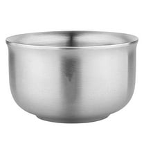 CATIEBYE Soup Bowls Silver Stainless Steel Heat Resistant for Home 1Pc