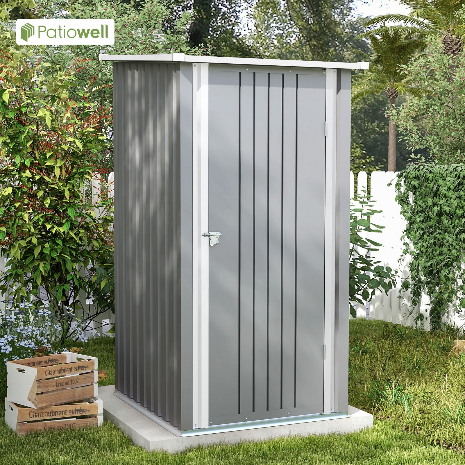 Patiowell 3x3 FT Outdoor Storage Shed with Lockable Door, Ideal