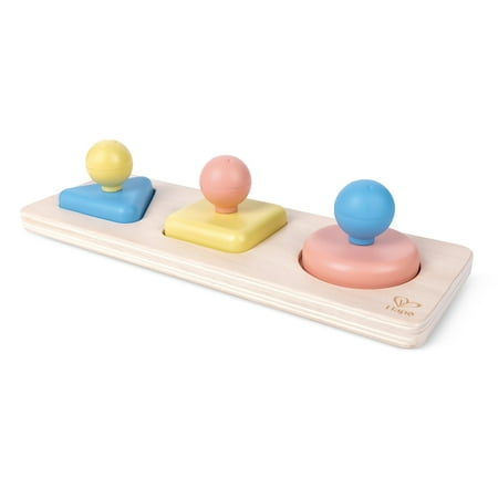 Hape: Wooden Montessori Mirror Shape Puzzle Sensory Toy for Babies