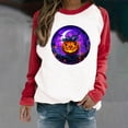 thumbnail image 2 of Taqqpue Womens Halloween Oversized Sweatshirt Casual Printed Halloween Long Sleeve Crewneck T Shirts Lightweight Loose Plus Size Pullover Tops, 2 of 7