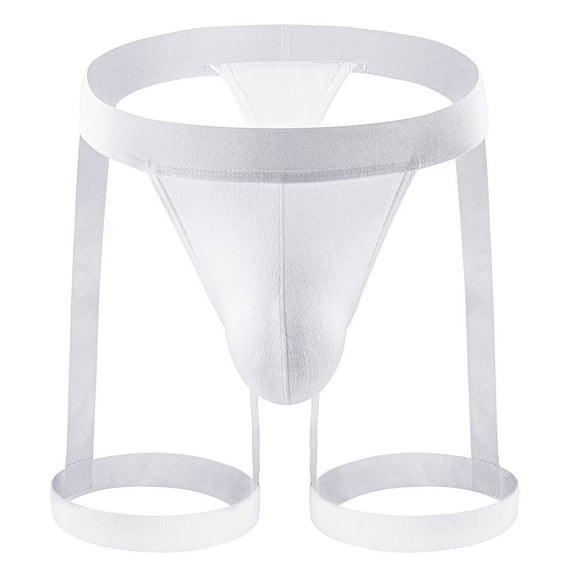 Herrnalise Men's Jockstrap Underwear Men Casual Solid Sexy Breathable Low Waist Thong Underwear Briefs Pants Sexy Underwear Set For Men For White,L