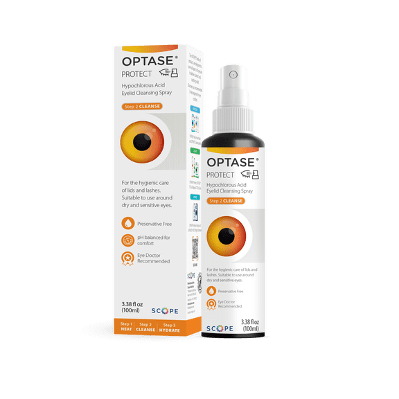 OPTASE Protect Eyelid Cleansing Spray - Hypochlorous Acid Spray for Daily Protection