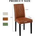 thumbnail image 3 of VECELO Upholstered Dining Chairs, Modern PU Leather High Back Chair with Wood Legs for Kitchen, Living Room, Set of 4, Brown, 3 of 9