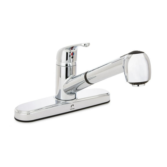 Stylewise by Keeney Single Handle Centerset Kitchen Faucet with Pull-Out Spray Head, Polished Chrome