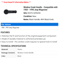 thumbnail image 2 of Window Crank Handle - Compatible with 1984 - 1990 Jeep Wagoneer 1985 1986 1987 1988 1989, 2 of 2