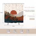 thumbnail image 4 of Abstract Minimalist Shower Curtain Sunset Mountain Mid Century Sun Modern Bathroom Curtain Rustic Geometric Brown Orange 72Wx72L Inch Bath Accessories Art Home Decor Fabric Waterproof, 4 of 6