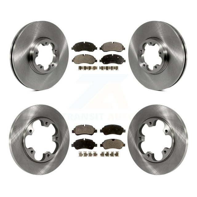 Transit Auto Front Rear Disc Brake Rotors and Ceramic Pads Kit for Car 2015-2019 Ford Transit-250 Transit-150 Transit-350 with 5 Lug Wheels Without 4600 Lb Axle K8T-100980