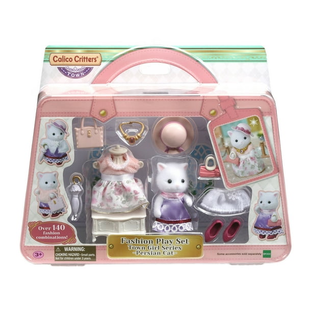 Calico Critters Fashion - Persian Cat Doll Playset, 11 Pieces Included ...