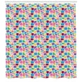 thumbnail image 3 of Ambesonne Colorful Shower Curtain, Abstract Mosaic Tile, 69"Wx84"L, Multicolor, 3 of 3