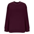 thumbnail image 2 of ZUKMRJPC Women's V Neck Sweatshirt Fashion Long Sleeve Loose Fit Pullover Sweatshirt Fall Soft Comfy Solid Color Tops for Casual Sport, 2 of 6