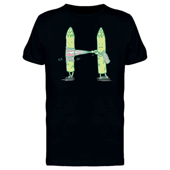 Bacon Roll On Asparagus T-Shirt Men -Image by Shutterstock, Male x-Large