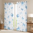 thumbnail image 2 of Homewish Cute Cartoon Ribbon Blackout Curtains Set of 2 (52x84 Each) for Child, Blue Bling Diamond Window Curtains, Fairy Tale Princess Curtains and Drapes, Blackout Curtains Room Decor, 2 of 6