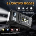 thumbnail image 4 of MINI USB Rechargeable LED Flashlight Portable Tail magnet flashlight Super Bright Camping Lantern Side COB emergency light, 4 of 7