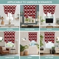 thumbnail image 6 of Tie Up Curtains for Windows Moroccan Pattern Valance Adjustable Balloon Curtain Black Red Geometric Trellis Tie Up Shades for Kitchen Living Room Bedroom Privacy Curtain Drape 34x45 Inch, 6 of 9