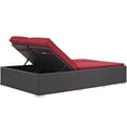 thumbnail image 3 of Modway Convene Double Outdoor Patio Chaise in Espresso Red, 3 of 3