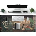 thumbnail image 4 of Japanese Anime Desk Mat Kawaii Cat Cute Desk Pad Green Plants Large Gaming Mouse Pad XXL Mousepad Extended Big Mouse Mat Cute Keyboard Mat Desk Decor 31.5''''X15.7'''' Desktop Mat, 4 of 6