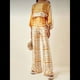 thumbnail image 2 of Conjunto de Dos Piezas Holgado de Otoño para Mujer, con Hombros Descubiertos, Estampado, Larga, Pantalones Anchos Informales. Cuadrado Amarillo L, 2 of 4