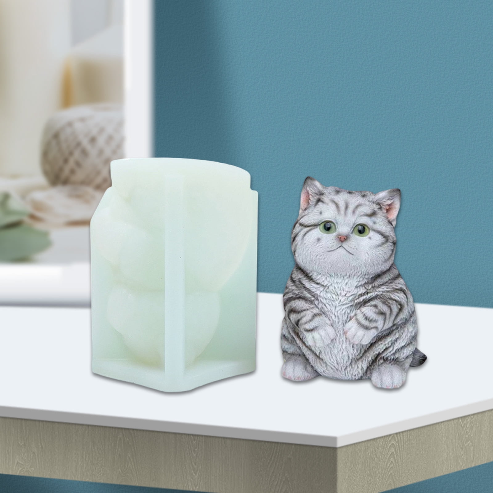 Cats Shaped Molds for Soap, Plaster Decoration, Room Ornaments, Epoxy Resin Silicone Molds Plaster Molds