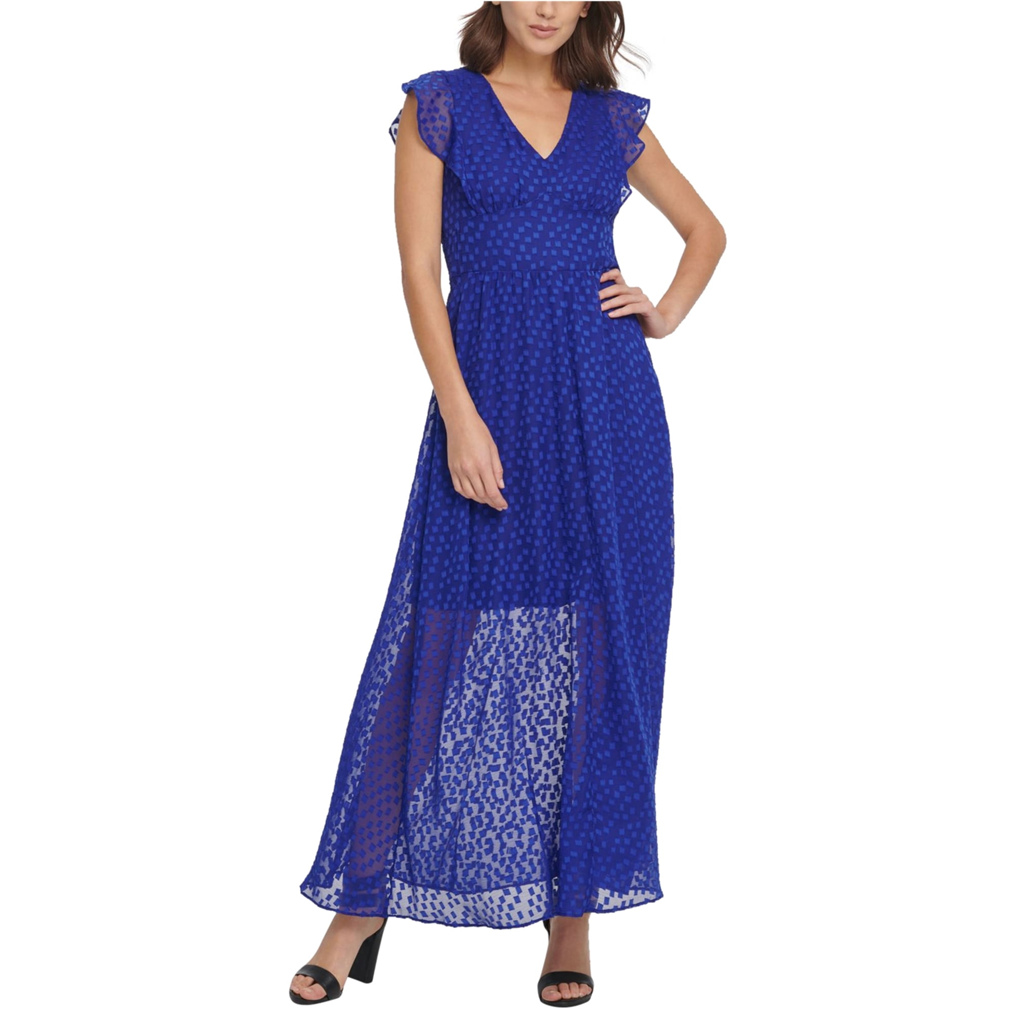 Dkny ruffle dress deals