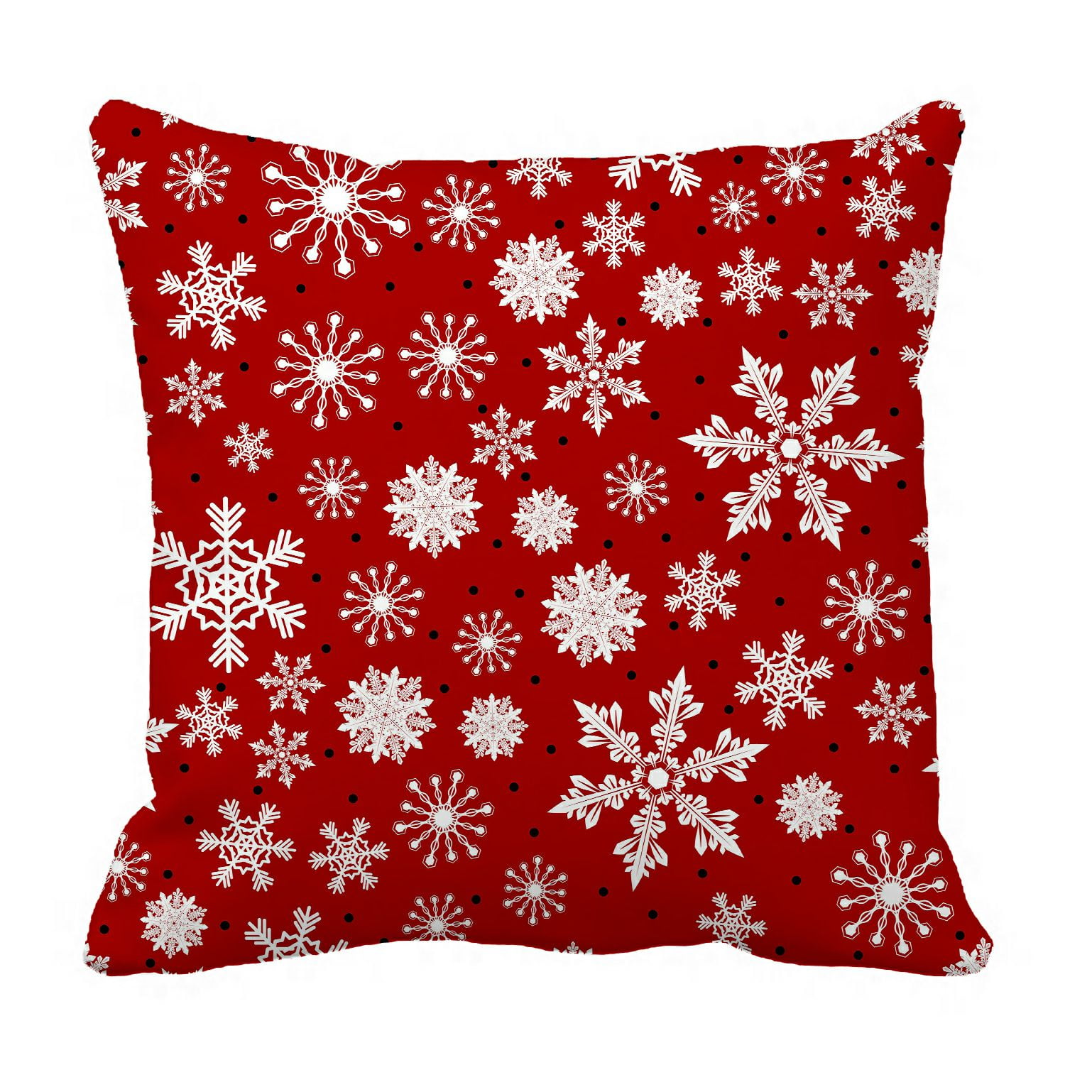ABPHQTO Christmas Snowflakes Dots Winter Snow Xmas Pillow Case Pillow