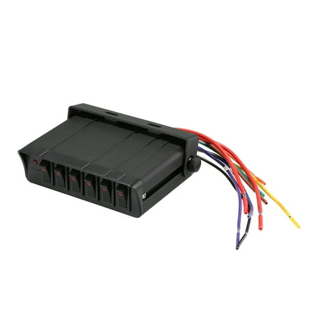 80-Amp On/Off Switch Box Controller 20A Rocker Switches box 12V SPST 6 ...