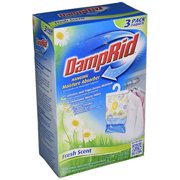 2 Pack DampRid Hanging Moisture Absorber, Fresh Scent, 14 Oz Bags - 3 Per Box