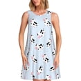 thumbnail image 1 of Balery Cute Farm Cow Vestidos de verano para mujer con estampado: vestido holgado sin mangas, vestido playero informal y cómodo para días calurosos., 1 of 7