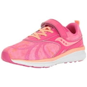 saucony velocity a/c running shoe, pink/coral, 11 m us little kid