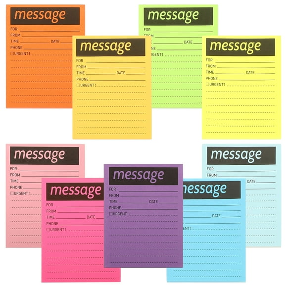 IFANLANDOR 9Pcs Home Organization Notepad Assorted Color Paper Reusable Daily Use