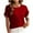 Red1, variant on Kovlvoll Womens Tops Crew Neck Short Sleeve T-Shirts Solid Color Loose Dressy Casual Blouses Tunic Top