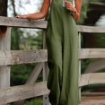 thumbnail image 1 of Mono De Pierna Ancha De Espagueti Sólido, Mono Versátil Sin Mangas Informal, Ropa De Mujer, 1 of 4