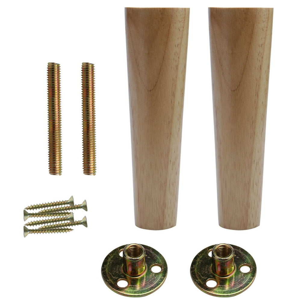 8 Inch Solid Wood Furniture Leg Chair Table Desk Feet Round Leg