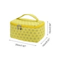 thumbnail image 2 of Bolsas de Cosméticos de Viaje de Puntos Cuadrados Livianas Únicas 1 Pc para Viaje Amarillo Gris Poliéster, 2 of 5