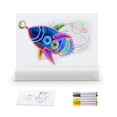 thumbnail image 1 of Mistaha Kids Drawing Pads Light Up Doodle Boards Colorful Writing Doodle Tablet 3D Magic Drawing Board with LED Light Glow in Dark Kids Educational Toy, 1 of 8
