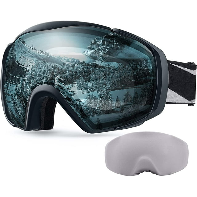 OutdoorMaster Ski Goggles with Cover Snowboard Snow Goggles OTG Anti