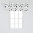 thumbnail image 2 of Ambesonne Abstract Window Valance, Greyscale Umbrellas, 54" X 18", Grey Pale Grey White, 2 of 3