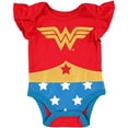 thumbnail image 2 of Happy Threads Baby Girls Wonder Woman Bodysuit Red Multi 6-9 months, 2 of 4